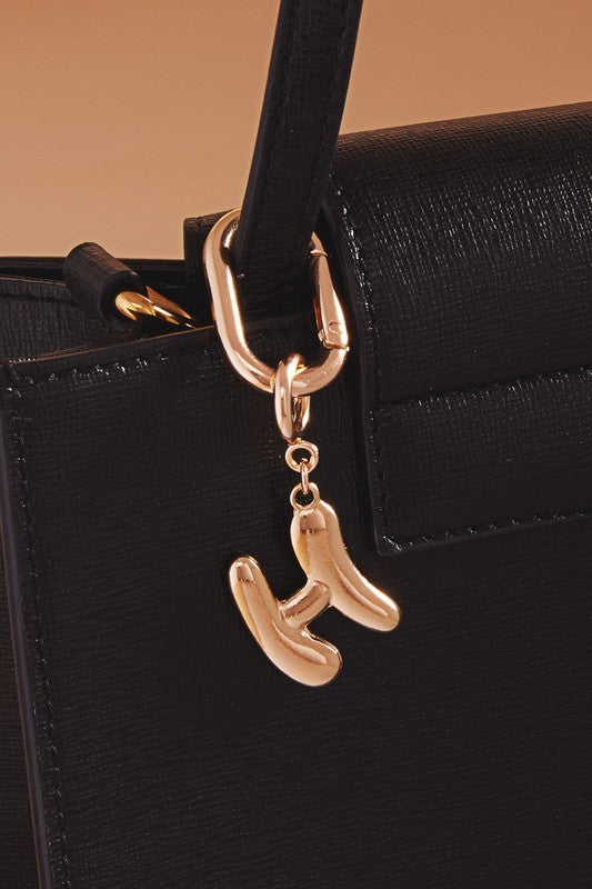 Initial Bag Charm Keychain