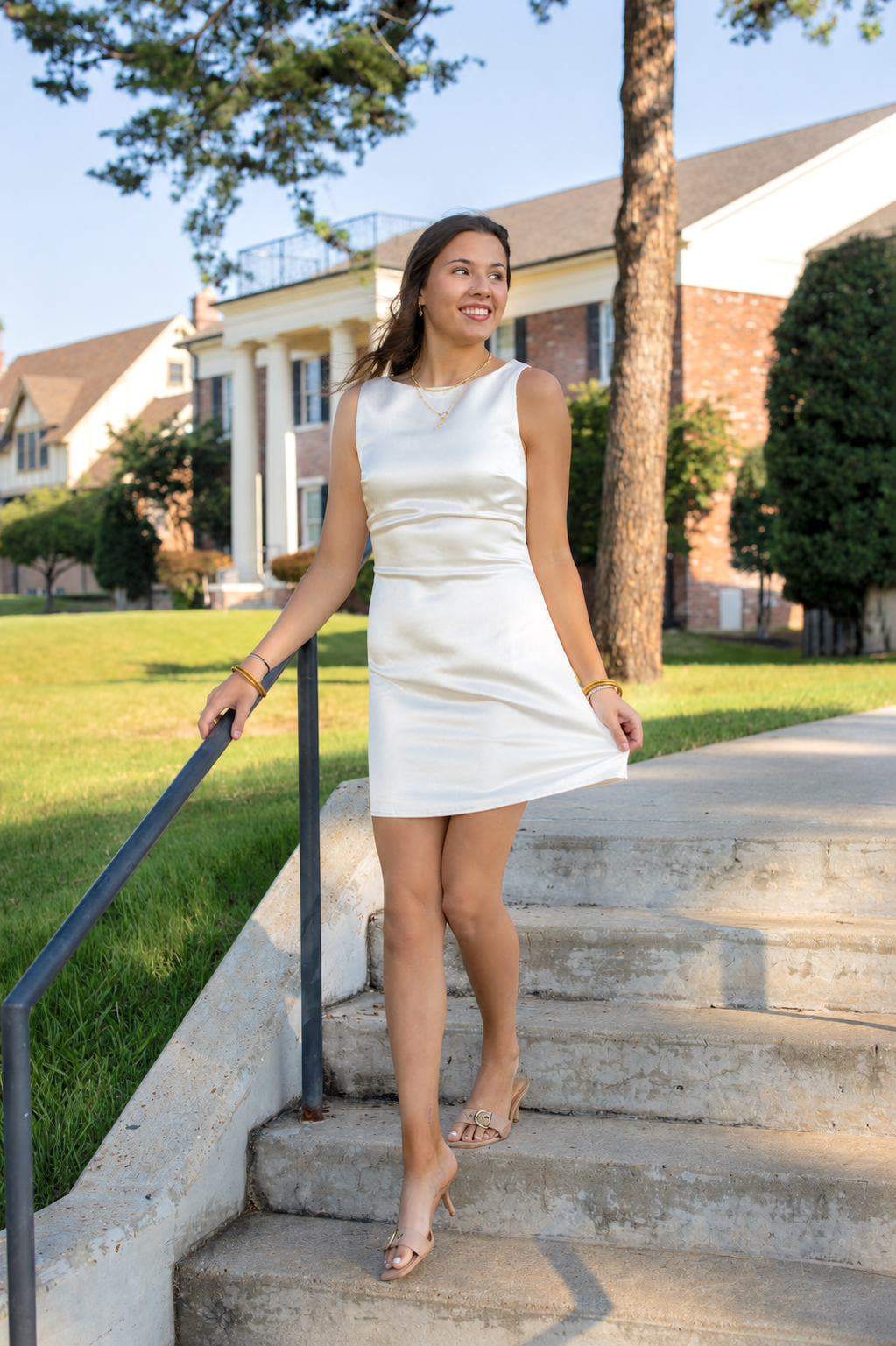 Boat Neck Sleeveless Mini