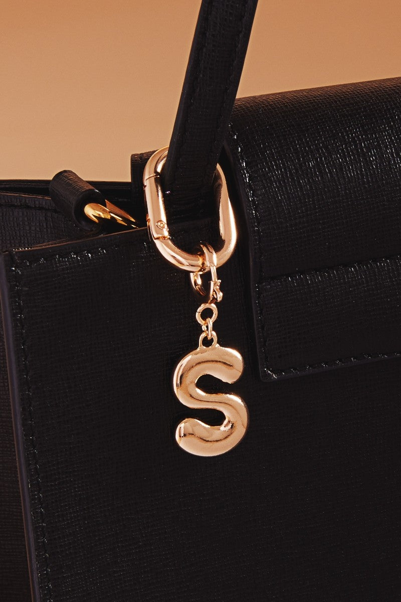 Initial Bag Charm Keychain