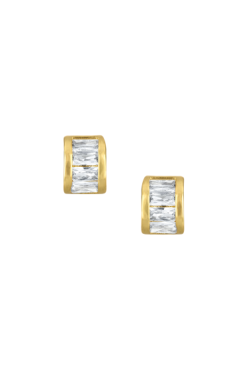 Hyacinth Baguette Stud Earring