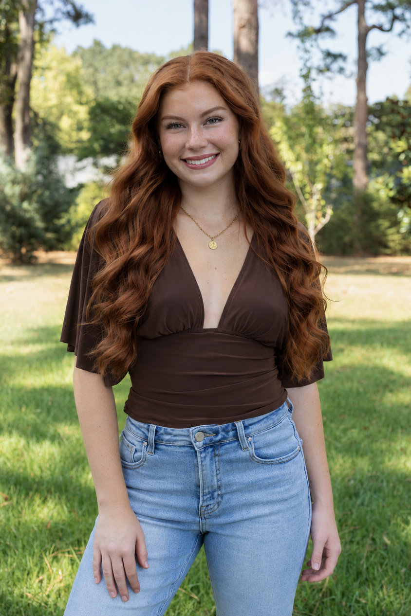 Plunge V-Neck Top