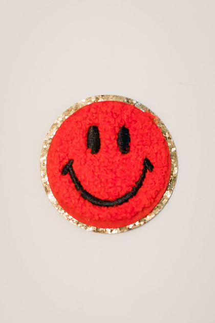 CHENILLE SMILEY FACE PATCH – The Refinery