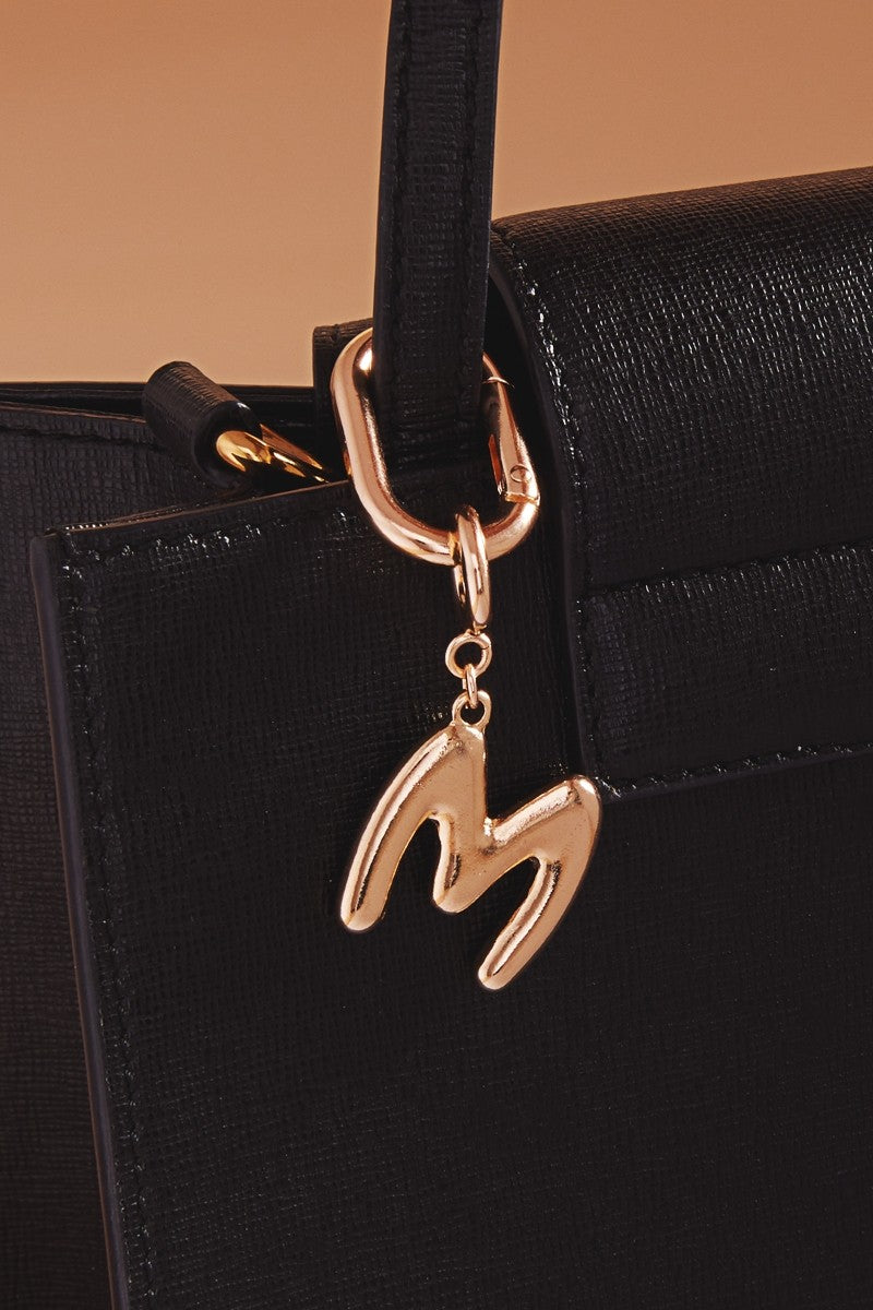 Initial Bag Charm Keychain