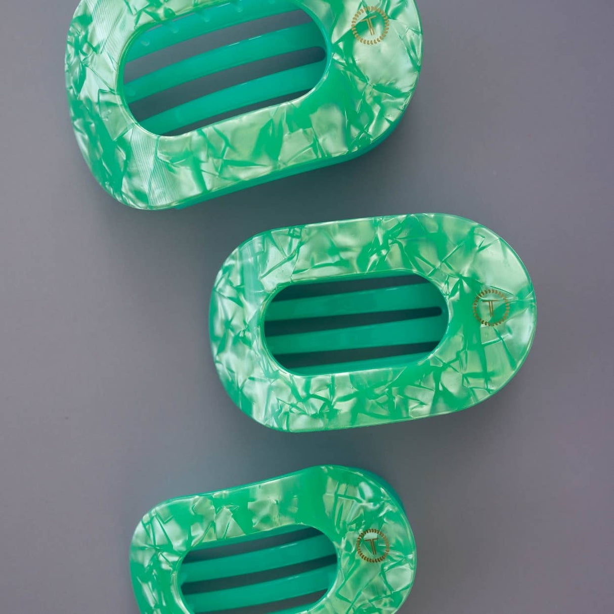 Flat Round Hair Clip | Medium | Spring Splash