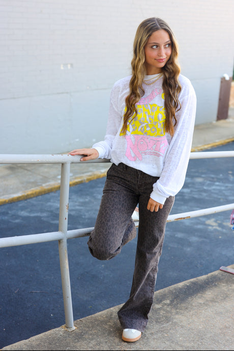 PINK FLOYD CHEETAH LONG SLEEVE SWEATSHIRT
