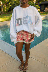 Gingham Lace Shorts