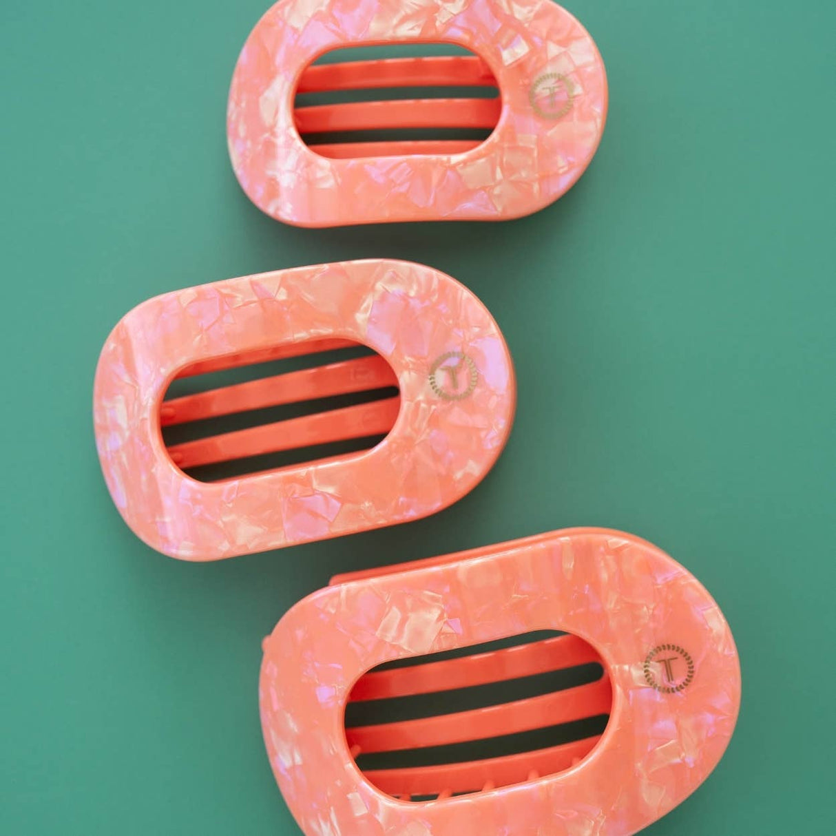 Flat Round Hair Clip | Large | Dreamsicle