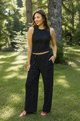 Polka Dot Wide Leg Pants