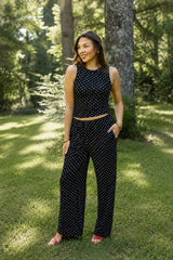 Polka Dot Ruched Tank