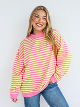 STRIPE CONTRAST SWEATER TOP