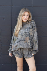 Real Tree Camo Mock Neck Sweatshirt