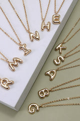 Bubble Balloon Initial Necklace