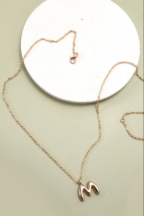 Bubble Balloon Initial Necklace
