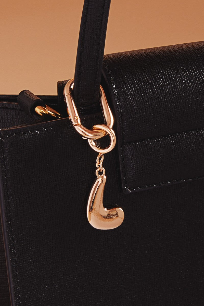 Initial Bag Charm Keychain