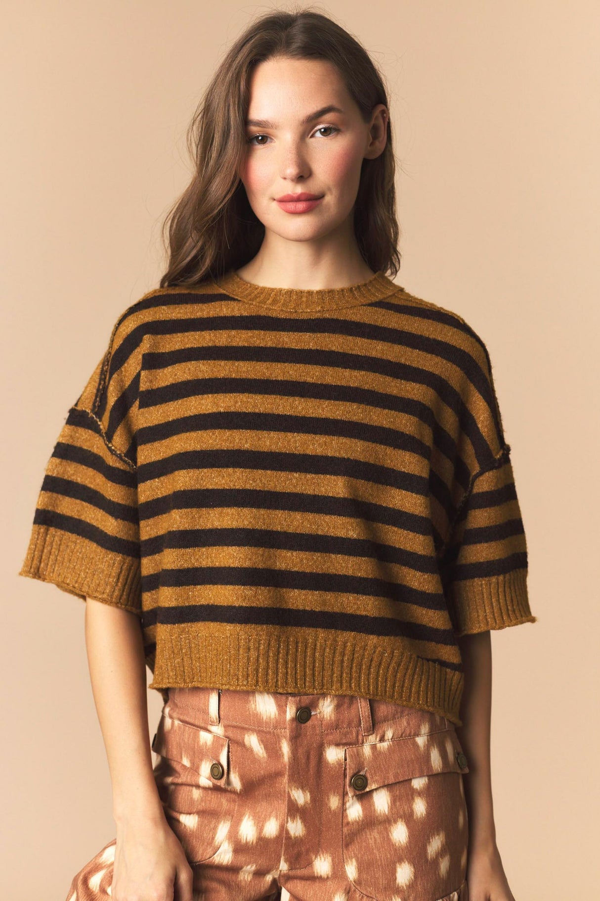 Striped Crop Sweater