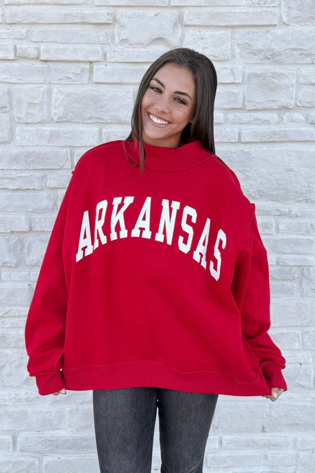 AR RED REVERSE MOCKNECK