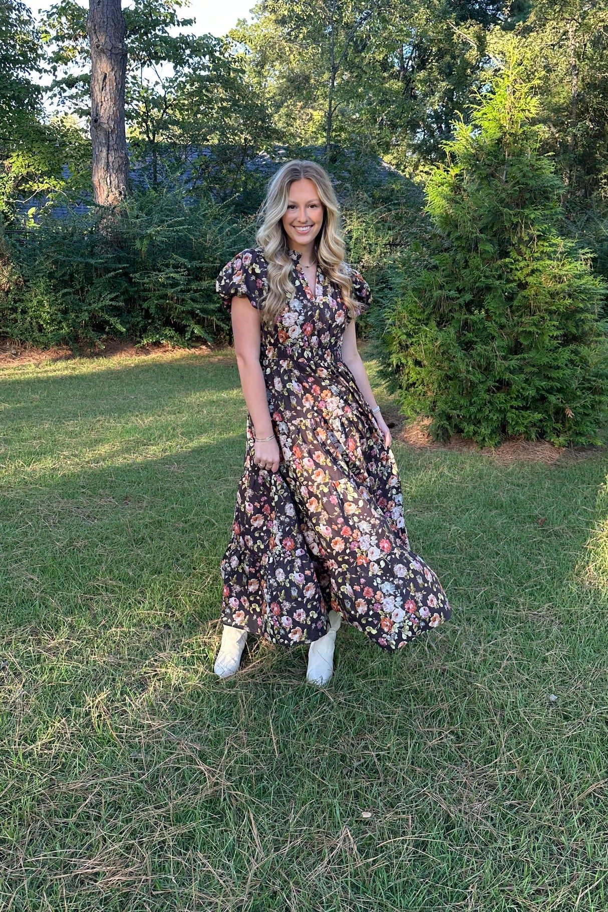DEVON FLORAL MIDI DRESS