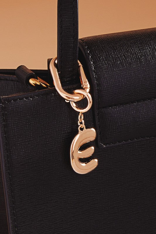 Initial Bag Charm Keychain