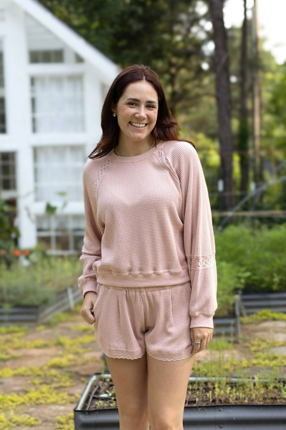 Lace Textured Lounge Top