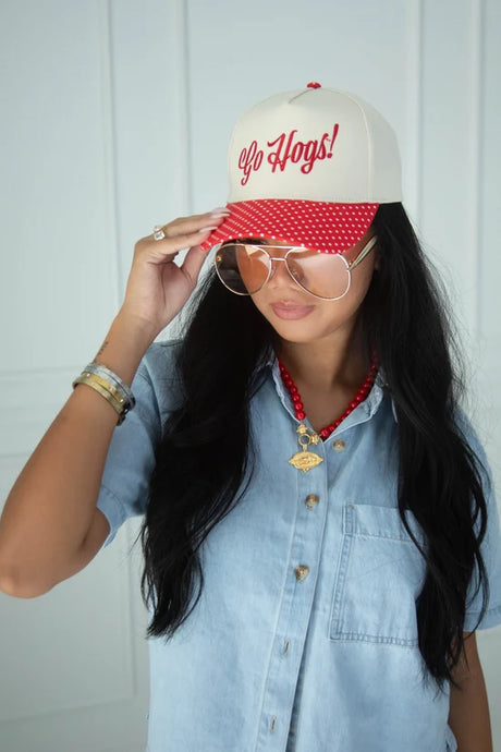 Go Hogs Polka Dot Trucker