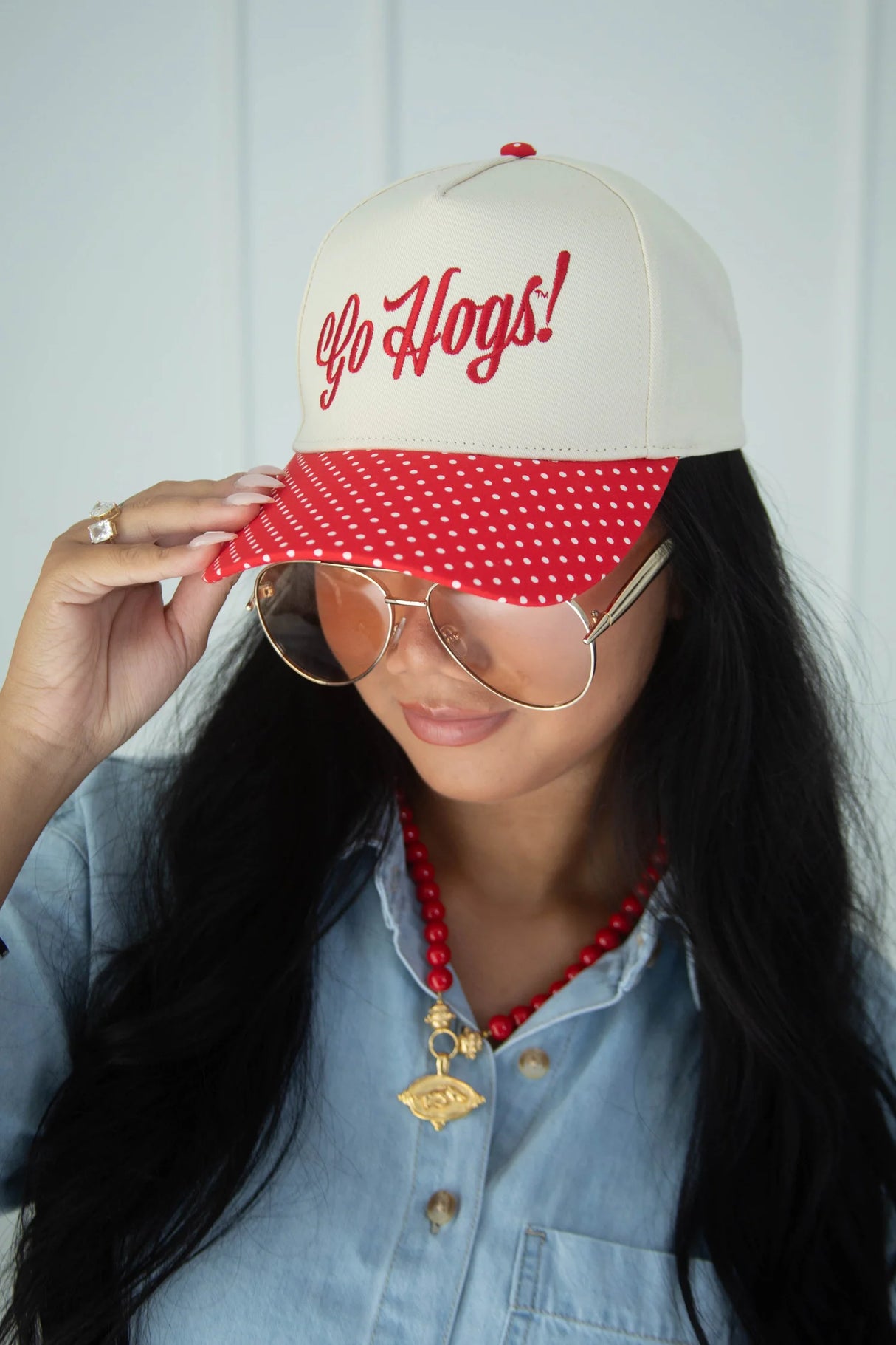 Go Hogs Polka Dot Trucker