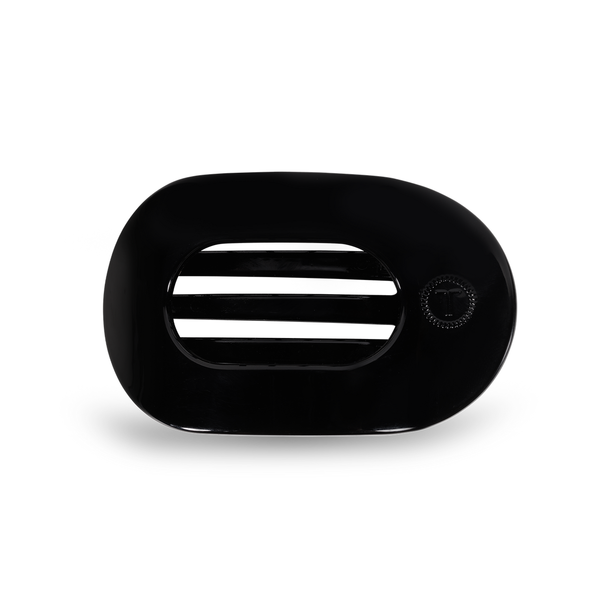 Round Flat Hair Clip | Small | Jet Black