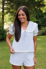 Striped Peplum Top