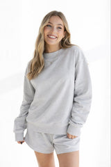 MOCK NECK TERRY SWEATSHIRT