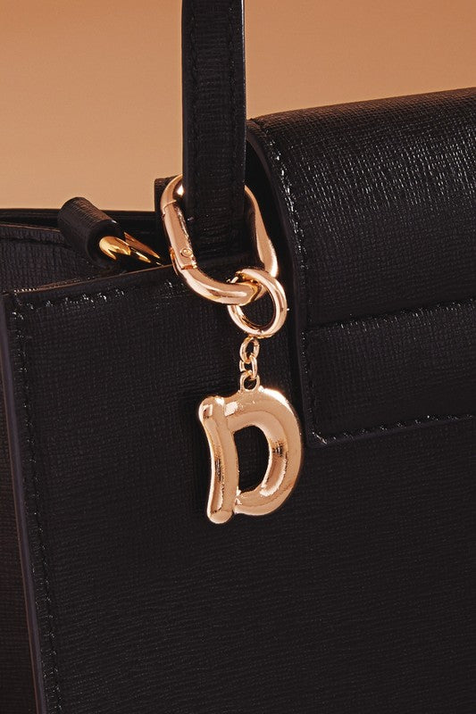 Initial Bag Charm Keychain