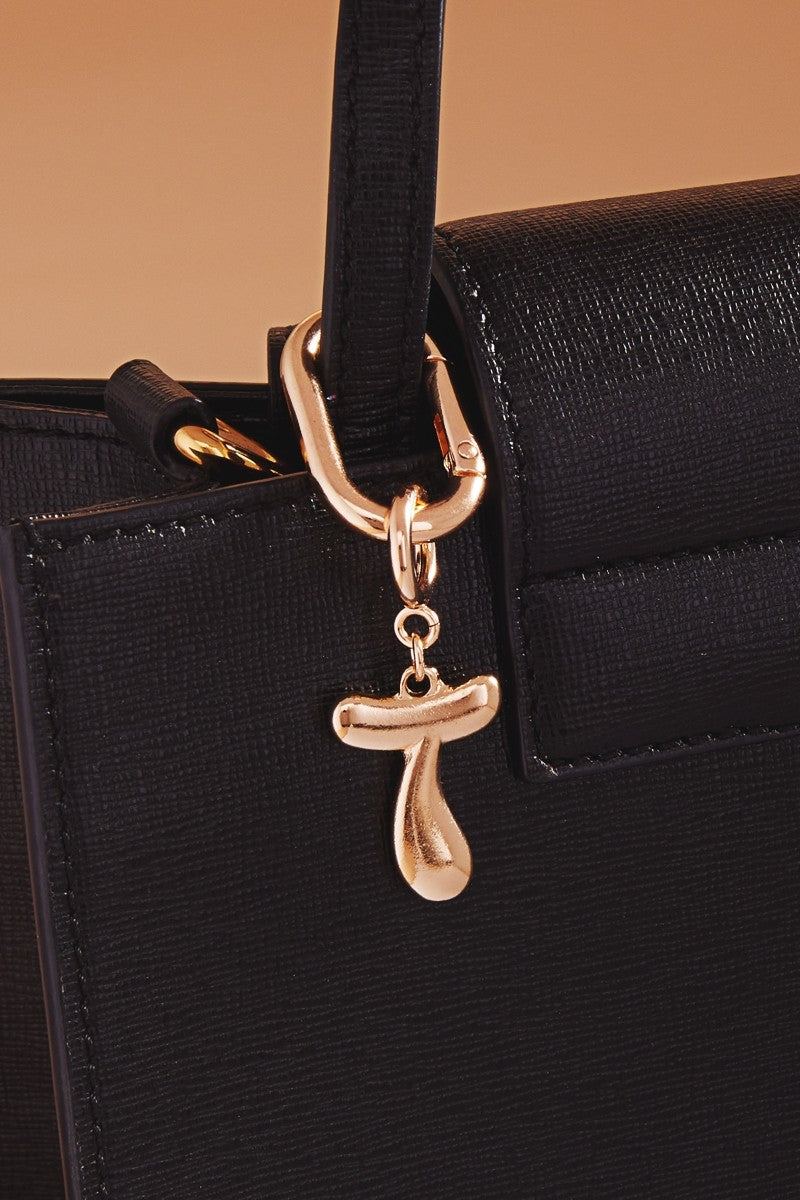 Initial Bag Charm Keychain