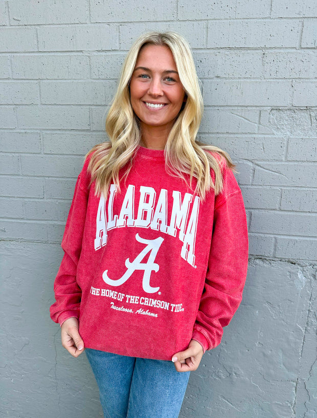 ALABAMA MASCOT CORDED SWEATSHIRT