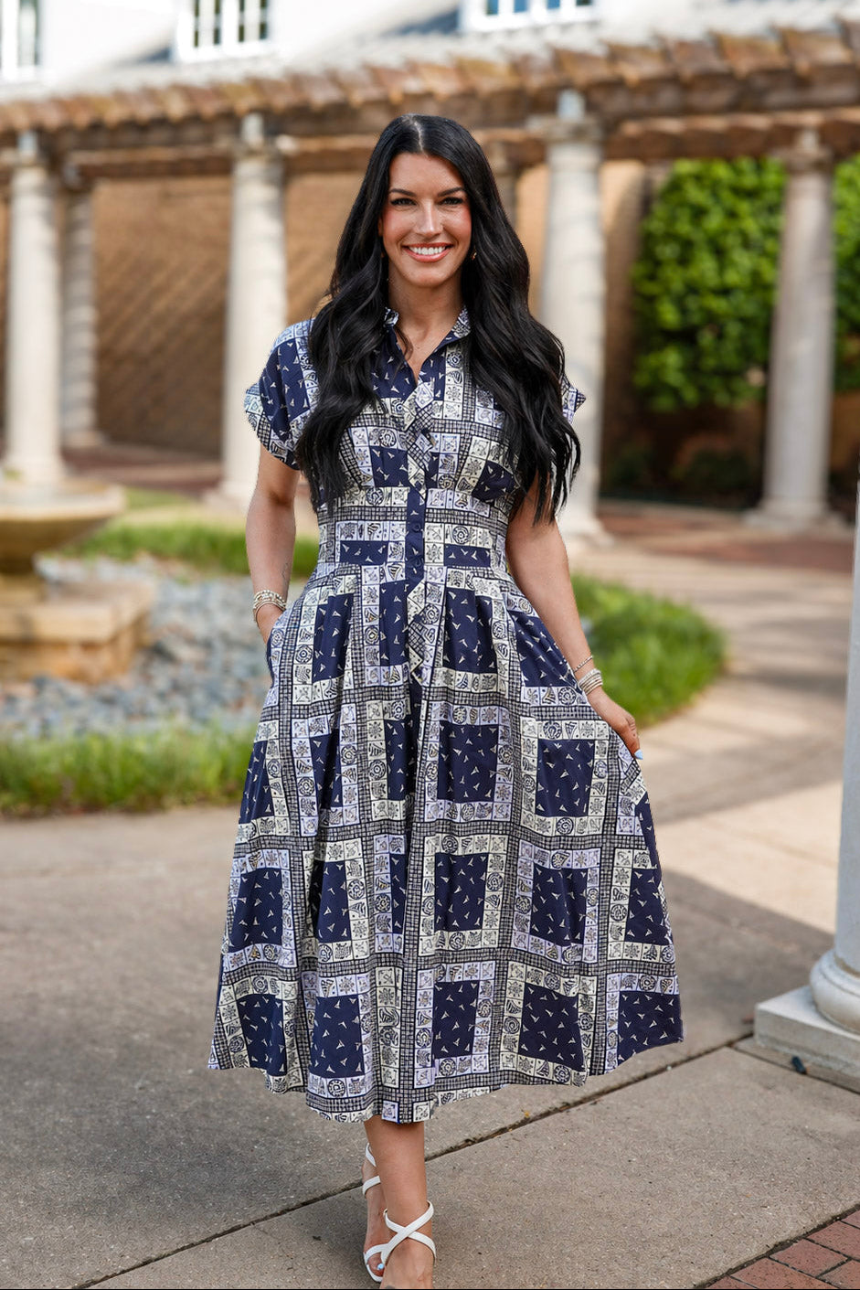 Boat Bandana Midi Dress