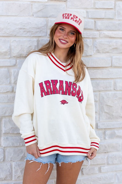 ARKANSAS LETTERMAN PULLOVER