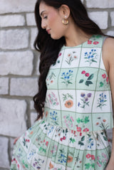 Roma Floral Grid Tank