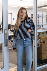 Striped Button Cardigan