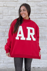 AR RED REVERSE MOCKNECK