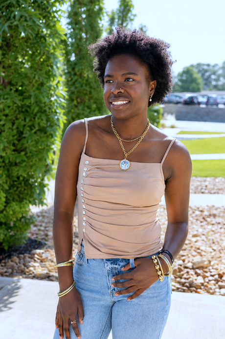 Button-Up Asymmetrical Tank