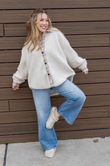 SHAE SHERPA CNTRST JACKET