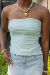 Strapless Folded Tube Top