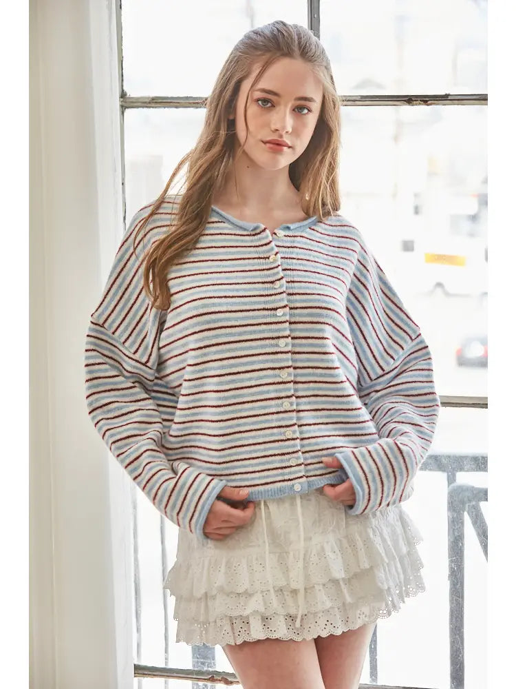 Multicolor Striped Cardigan