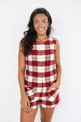 TOUCHDOWN PLAID ROMPER