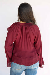 RUFFLE DETAIL BLOUSE