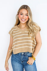STRIPE MINI SWEATER VEST