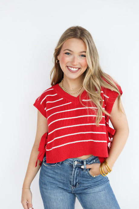 STRIPE MINI SWEATER VEST