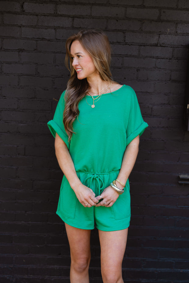 ROLL UP SLEEVE ROMPER