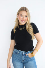 MOCK NECK BASIC TOP