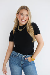 MOCK NECK BASIC TOP