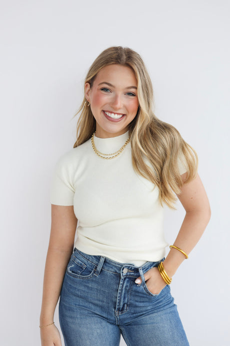 MOCK NECK BASIC TOP