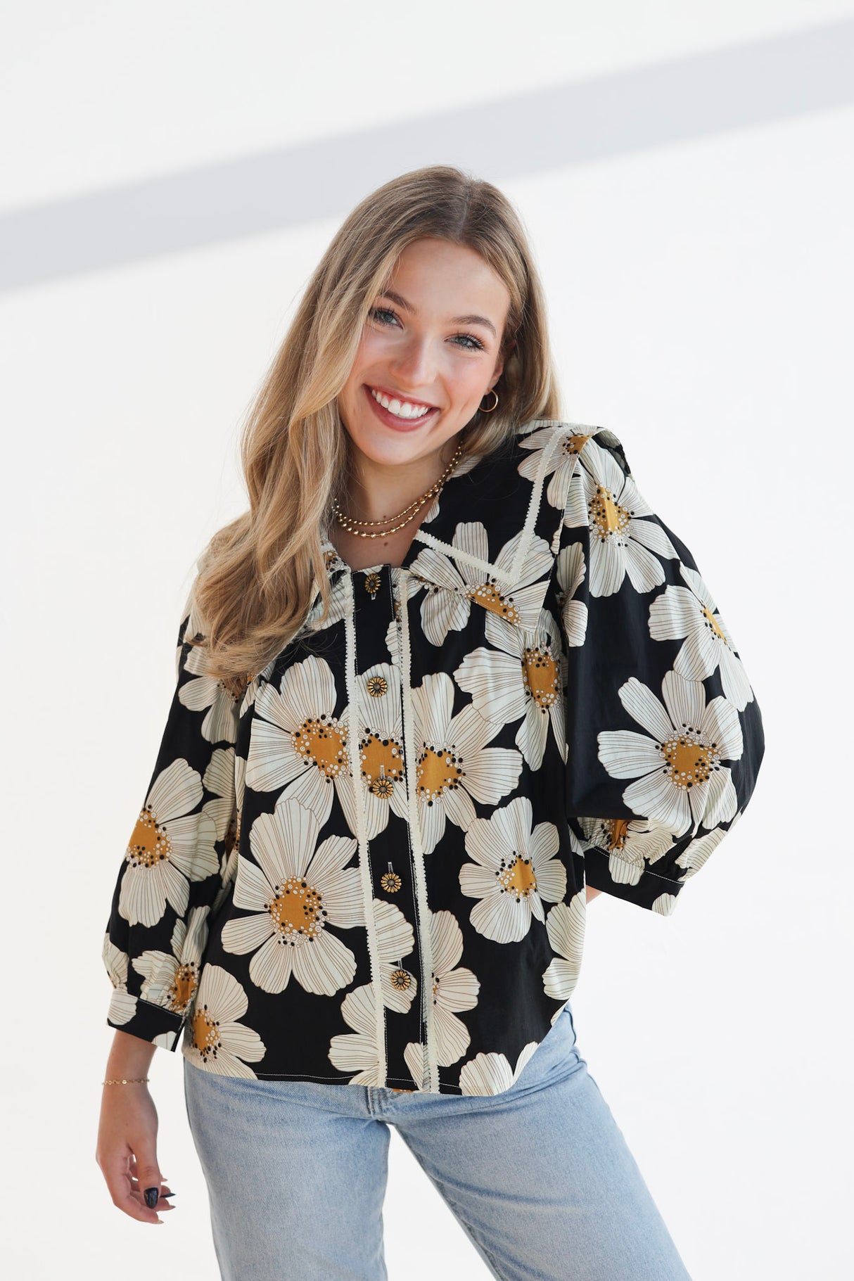 PICKED FOR YOU COLLAR TOP