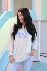 Mother Star Blue Mock Neck